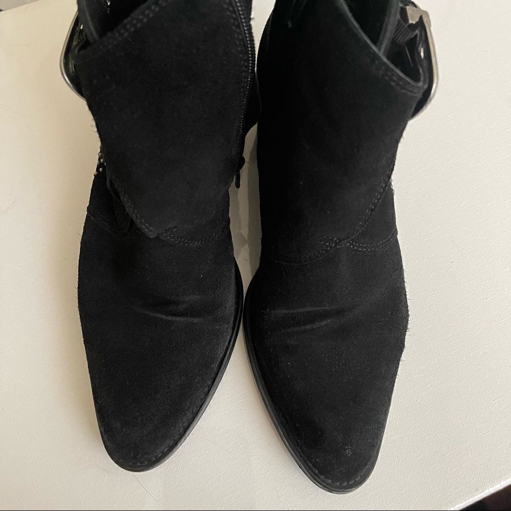 BIANCO Boots Black Suede Bucke Size 7 studded - Picture 7 of 8